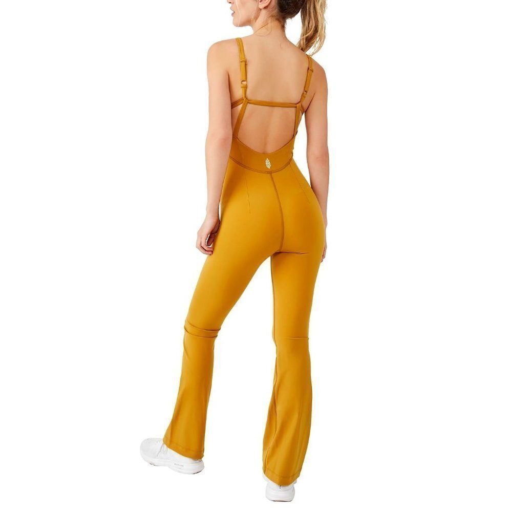 Free People Mustard Jumpsuit